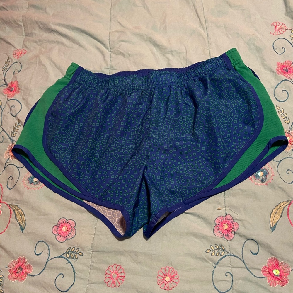 Blue athletic shorts